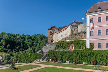 State Castle Becov above the village of Becov nad Teplou in Czech Republic