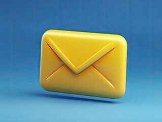 Cartoon-style 3D Email Envelope Icon for App UI Design and Communication