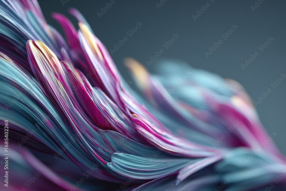 Poster colorful abstract design with flowing paint strokes in vivid hues created on a textured background