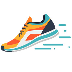 Running sneaker shoe vector illustration