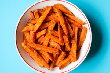 Crispy Fried Sweet Potato Chips Or Fries