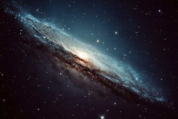 Fototapeta premium Stunning view of a spiral galaxy captured from an observatory during a clear night sky in a remote location