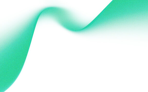 Abstract teal ribbon-like form flowing across black background