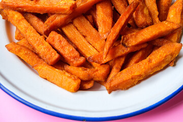 Crispy Fried Sweet Potato Chips Or Fries