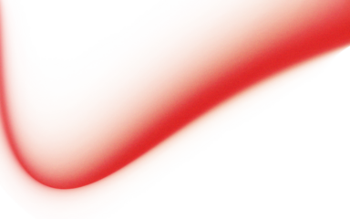 A dynamic, flowing, vibrant orange-red shape with a textured edge against a stark black background.  It resembles a stylized letter or symbol