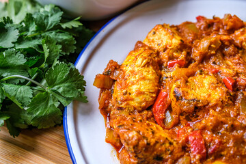 Chargrilled Chicken Jalfrezi Curry With Pilau Rice