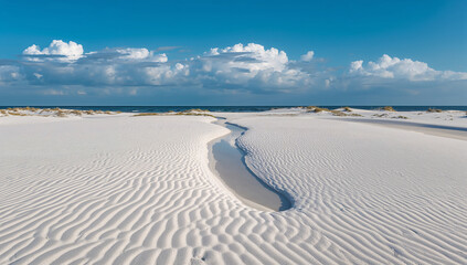 Idyllic Beachscape with Sand Dunes in the Background