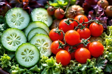 Fresh Vegetables and Leafy Greens Display Setup