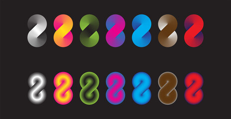 a bland of 3d designs with different shades in two variants