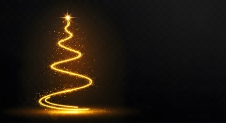 Obraz premium Feliz navidad Silueta de árbol brillante transparente sobre fondo a cuadros