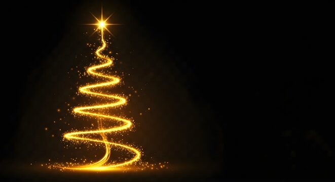 Feliz navidad Silueta de &aacute;rbol brillante transparente sobre fondo a cuadros