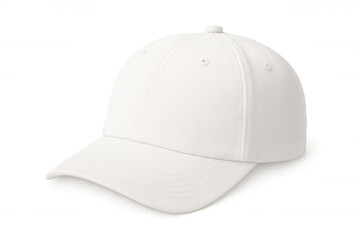 Fototapeta premium Classic white baseball cap isolated on transparent background, perfect for showcasing designs and logos