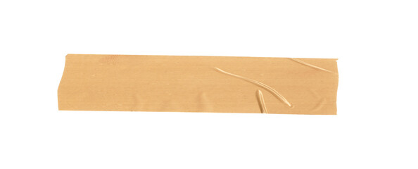 Vintage brown adhesive tape with a Transparent Background, Adhesive paper tape isolated on a white background	