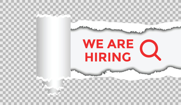 We are hiring. help wanted sign.  Job vacancy concept. Job advertisement social media design. pen vacancy design info label template