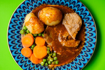 Traditional Classic Roast Lamb Sunday Roast Dinner