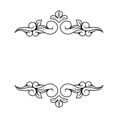 Black decorative ornament with classic floral design