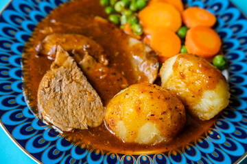 Traditional Classic Roast Lamb Sunday Roast Dinner