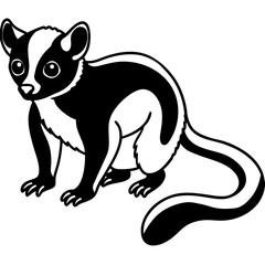 Indri line art vector