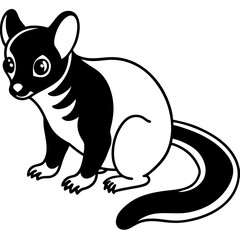 Indri line art vector