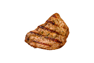 Chicken breast steak, grilled poultry fillet, healthy food, lunch. Chicken steak