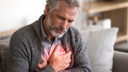 A person experiencing acute or chronic body pain, painful area with a glowing red hotspot, conceptual image for pain, injury, or inflammation. Pain relief and treatment, Generic health problem