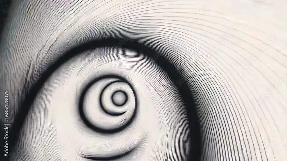 Poster abstract spiral lines creating a swirling vortex effect