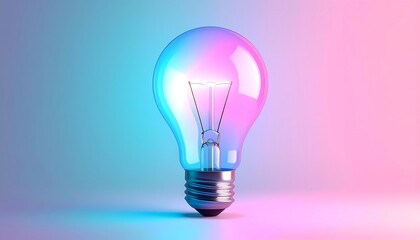 Vibrant Glowing Light Bulb Symbolizing Innovation
