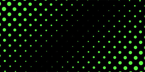 abstract green background with circles, green polka dots on black, dot, pattern, black background with green dots, polkadot, wrapping paper, fabric, textile, texture, wallpaper modern © VIRAL