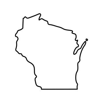 Wisconsin state map outline
