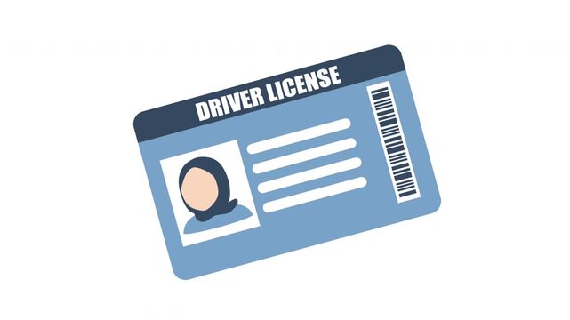 Driver license card, identification or ID card template