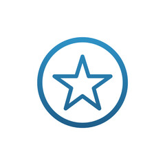 Blue Star in Circle Icon