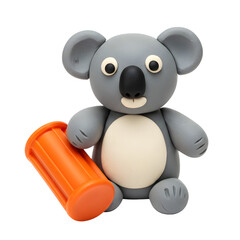 Fototapeta premium Charming Koala Figurine Polymer Clay Animal Craft