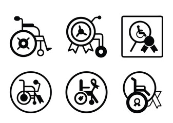Collection of Six Unique Designs Representing Disability Awareness and Recognition Concepts