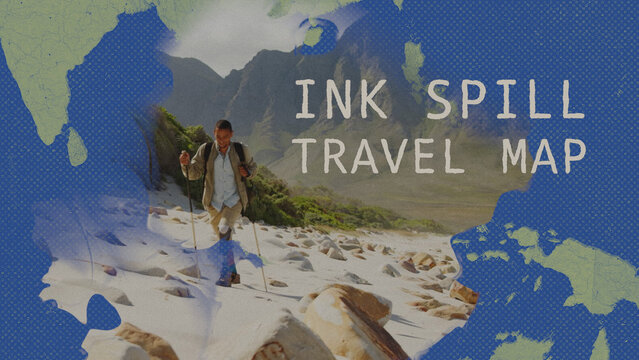 Ink Spill Travel Map