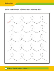 Prewriting skills, line practice sheet for kindergarten, Handwriting practice for kids. Fine motor skills. Line tracing worksheet. Activity page for kids. Tracing worksheet for preschool.