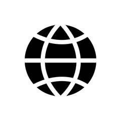 Abstract vector Black and white globe line art icon design