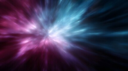 Vibrant cyan and magenta light burst creating an energetic and dynamic abstract background with a radiant glow