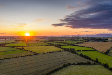 Aerial View Over Clogherhead Countryside