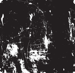 Scratched Grunge Urban Background Texture Vector. Dust Overlay Distress Grainy Grungy Effect. Distressed Backdrop Vector Illustration. Isolated Black on White Background. EPS 10.