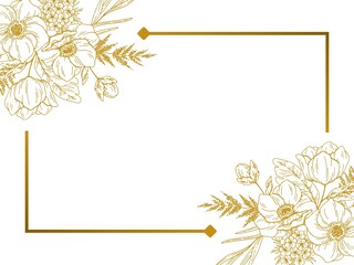 frame with flowers