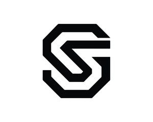 Abstract Octagonal Letter S Logo Symbol Vector