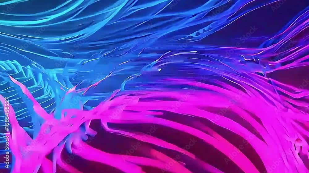 Poster abstract swirling lines of color create a vibrant and energetic visual display