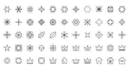 Fototapeta premium Stylish Graphic Symbols for Modern Design Projects