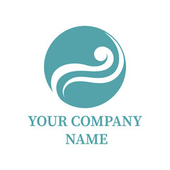 Obraz premium Abstract Wave Circle Logo Design – Modern Corporate Branding Template