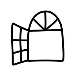 hand drawn window outline