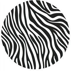 Fototapeta premium Circular zebra print pattern