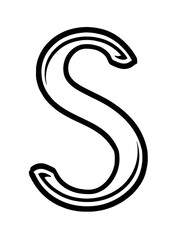 A stylized, double-lined capital letter 'S'
