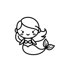 a mermaid with long hair and a tail