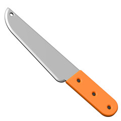 Knife 3D icon on transparent background