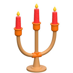 Candelabra 3D icon on transparent background